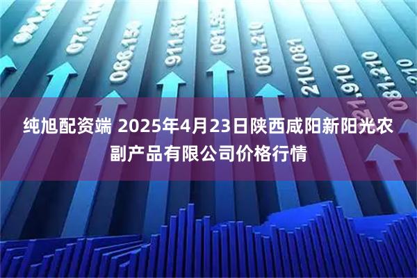 纯旭配资端 2025年4月23日陕西咸阳新阳光农副产品有限公司价格行情
