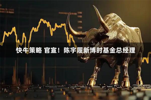 快牛策略 官宣！陈宇履新博时基金总经理