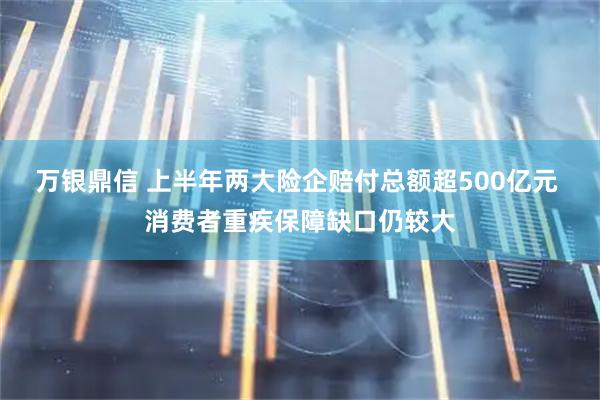 万银鼎信 上半年两大险企赔付总额超500亿元 消费者重疾保障缺口仍较大